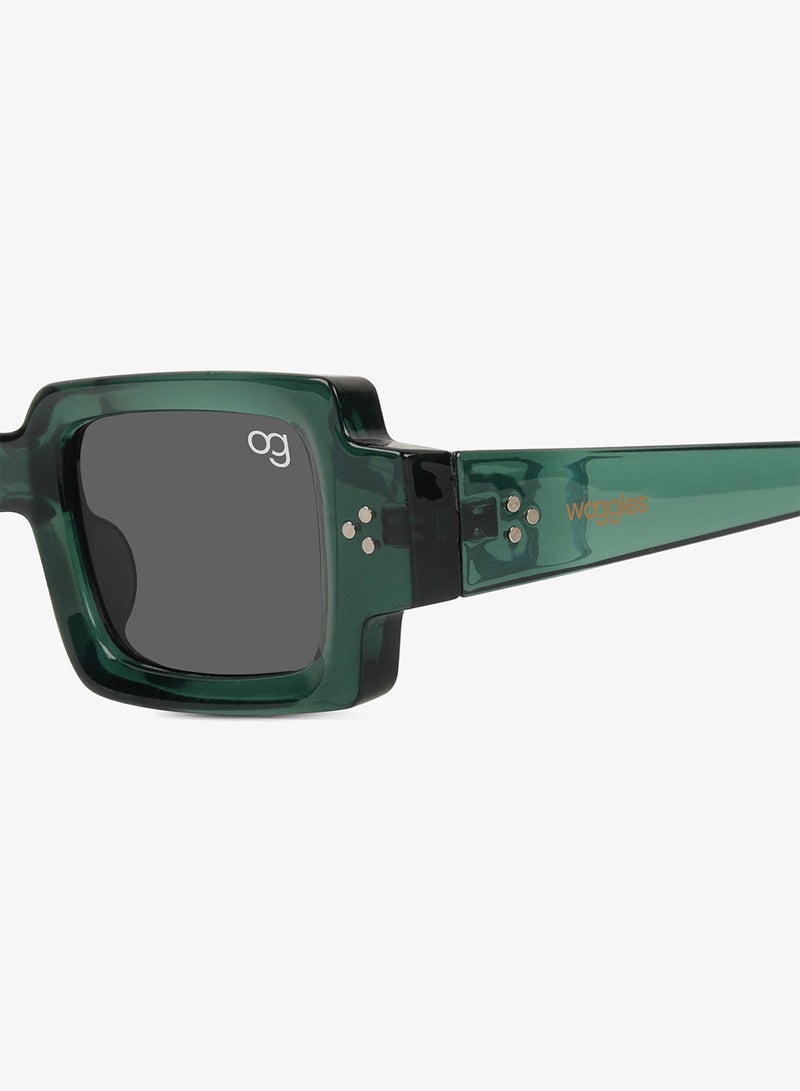 ووجلز نظارات شمسية مستطيلة خضراء بتصميم فاخر للرجال والنساء - Image 3