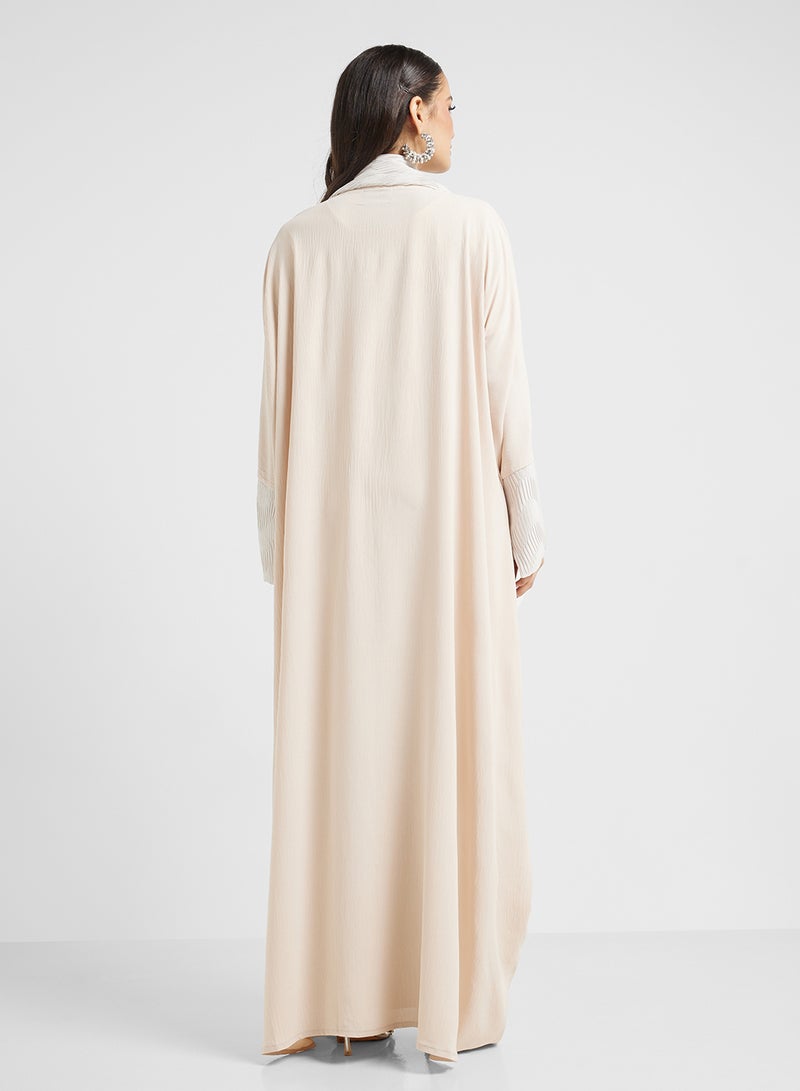 hayas closet Embroidered Flared Sleeve Abaya - Image 2