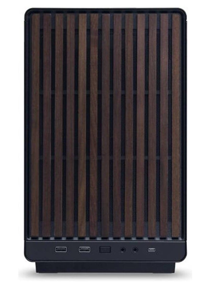 LIAN LI A3-mATX-WD Black Computer Case, 26.3L Micro Form Factor Chassis, Supports Up to 360mm Radiator & 10x 120mm Fan Support, Compatible with ATX/SFX/SFX-L PSUs, Steel Mesh Side & Top Panels with Premium Wood Finish, Black | G99.A3X.WD - Image 3