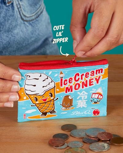 Blue Q Coin Purse – Cute Coin Pouch for Men and Women, Small Wallet Keychain Organizer, Zipper Bag for Coins, Gift Cards & Earbuds, Mini Card Holder, Compact Zip Wallet, 3"h x 4"w - Image 5