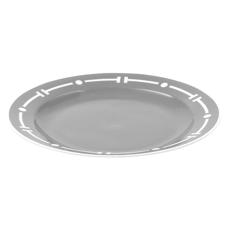 Cutting EDGE Cutting EDGE Round Double Colour Dinner PlatesUnbreakable Lightweight Reusable Dishwasher Safe Lunch Dinner Families Kids Special Daily Use Regular Design Set of 6 Grey 21 cm - Image 3