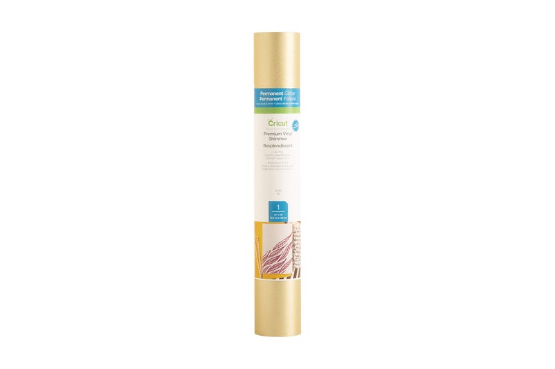 Cricut Shimmer Permanent Vinyl - Gold, 4ft Roll (12'x48') - Compatible with Cricut Maker & Explore Machines - Image 1