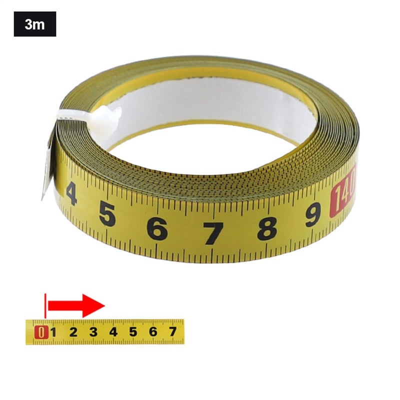 Tape Measure, Tool for Carpentry Portable Metric – Adhesive Measuring Tape | for Workbenches Tables Machinery Countertops Walls Columns Guides Trolleys Miters Tables - Image 2