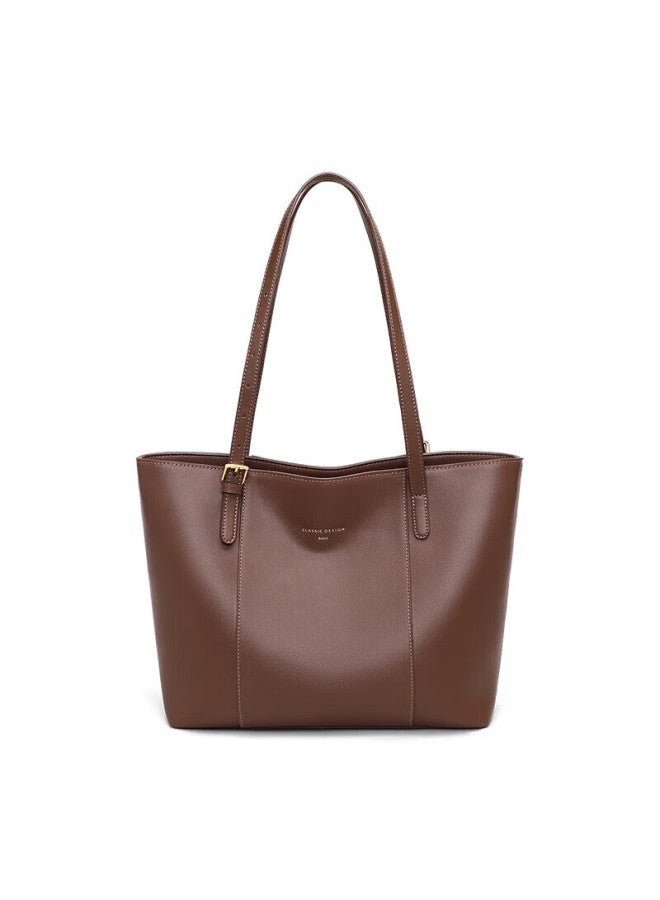 Yuyula Women's Large Capacity Leather Tote Bag Commuter Shoulder Bag Birthday Women's Day Gift - Image 3