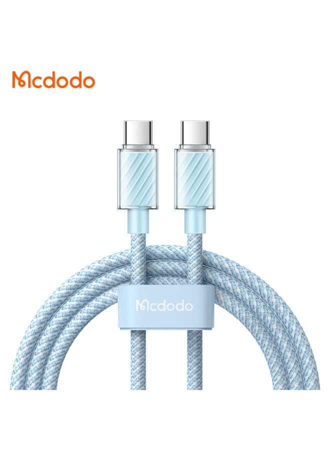 مكدودو كابل شحن شفاف تايب-سي إلى تايب-سي بطول 1.2 متر | شحن سريع بقوة 100 واط ونقل بيانات عالي السرعة - Image 1