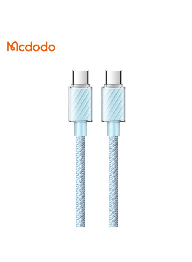 مكدودو كابل شحن شفاف تايب-سي إلى تايب-سي بطول 1.2 متر | شحن سريع بقوة 100 واط ونقل بيانات عالي السرعة - Image 2