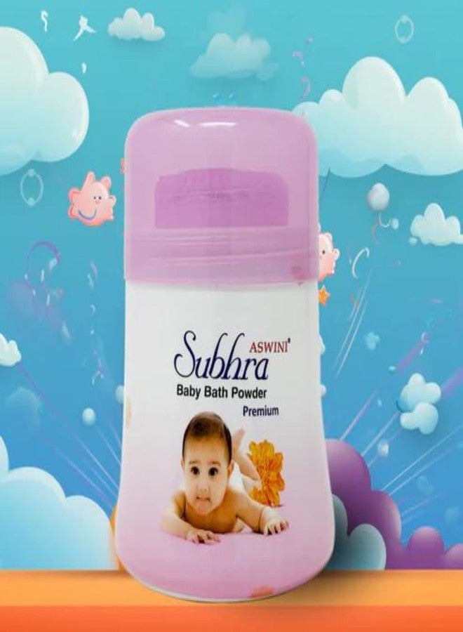 aswini Subhra Premium Herbal Baby Bath Powder - 100% Safe for Babies & Children - Image 2