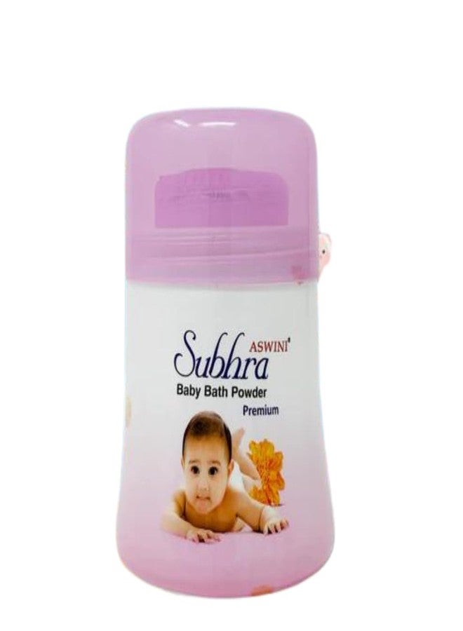 aswini Subhra Premium Herbal Baby Bath Powder - 100% Safe for Babies & Children - Image 1