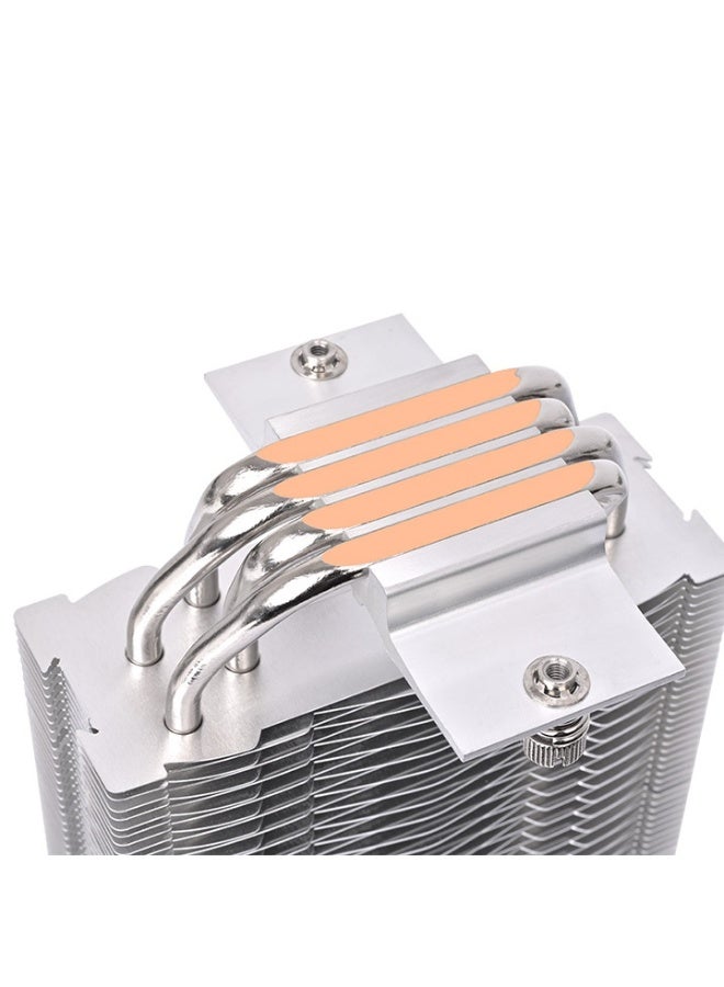 Thermaltake UX400 ARGB Sync CPU Air Cooler – 120mm PWM Fan, 240W TDP, 4x 6mm Direct Contact Copper Heat Pipes, 62.72 CFM, 25dBA, 5V Addressable RGB (9 LEDs), Aluminum Heatsink, Intel & AMD Compatible, White | CL-P143-AL12SW-A - Image 3