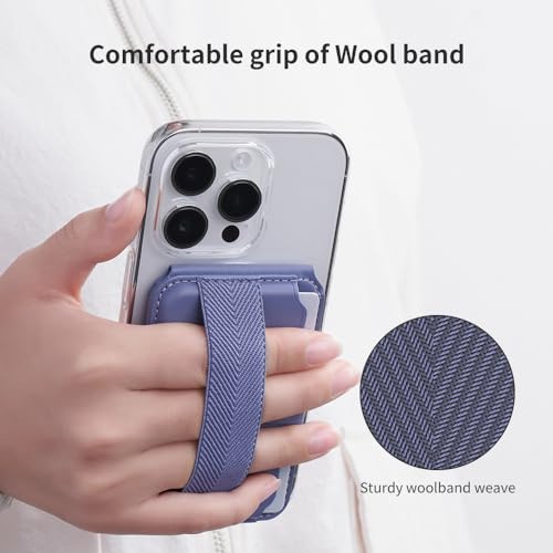 Sinjimoru Magnetic Wallet for iPhone, Phone Wallet with Adjustable Stand, Compatible with MagSafe, Brown - Image 4