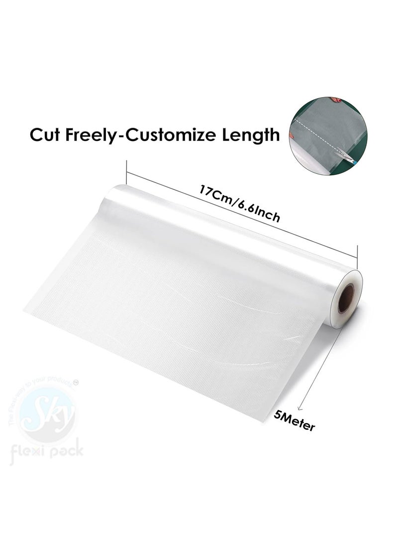 SKY FLEXI PACK SKY FLEXI PACK 17cm x 5 Meter Food Vacuum Sealer Roll Food Grade BPAFree BoilSafe and MicrowaveFriendly  - Image 2