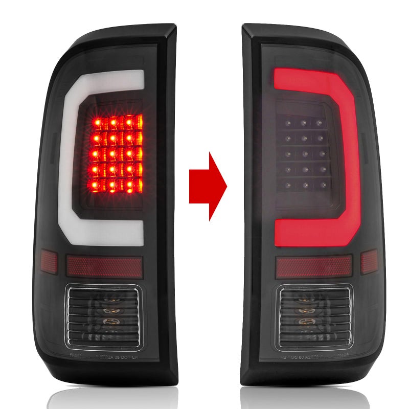corkiauto LED Tail Lights Assembly Compatible with1997-2003 Ford F150,1999-2007 Ford F250 F350 Superduty Driver and Passenger Side, Black Housing Clear Lens - Image 3