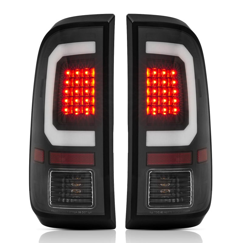 corkiauto LED Tail Lights Assembly Compatible with1997-2003 Ford F150,1999-2007 Ford F250 F350 Superduty Driver and Passenger Side, Black Housing Clear Lens - Image 1