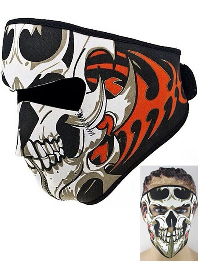 3D Ski Mask Cool Skull Animal Full Face Mask Cycling/Motorcycle Sun Protection Mask, Vented Holes Elastic Band Fast Dry Washable Reusable Sunscreen Mask  - Image 1