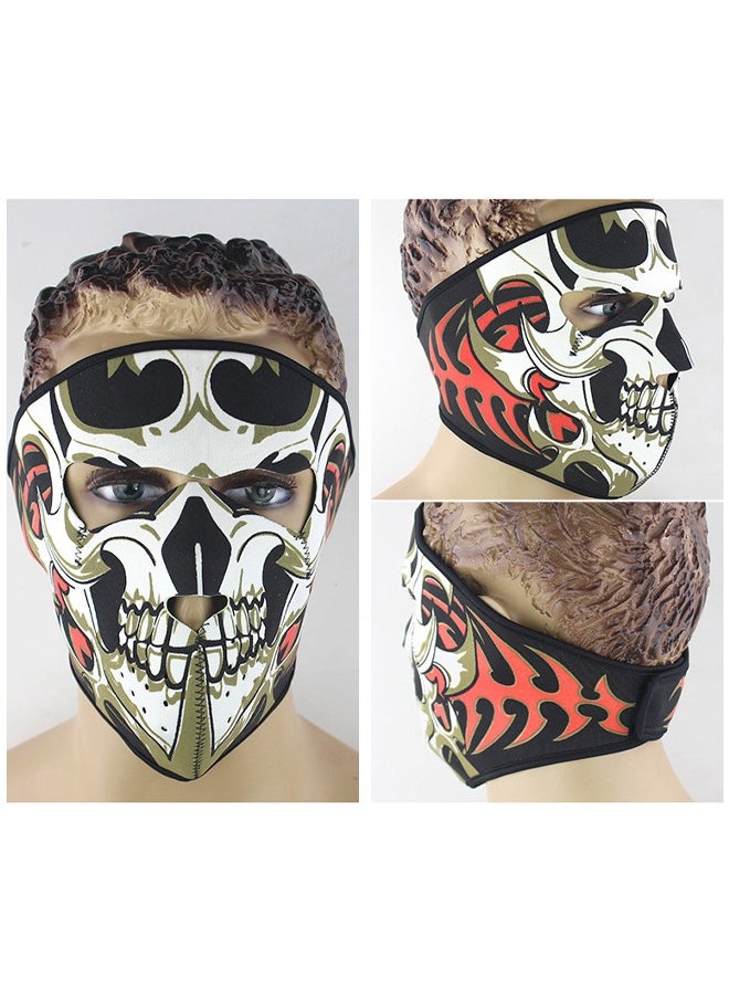3D Ski Mask Cool Skull Animal Full Face Mask Cycling/Motorcycle Sun Protection Mask, Vented Holes Elastic Band Fast Dry Washable Reusable Sunscreen Mask  - Image 2