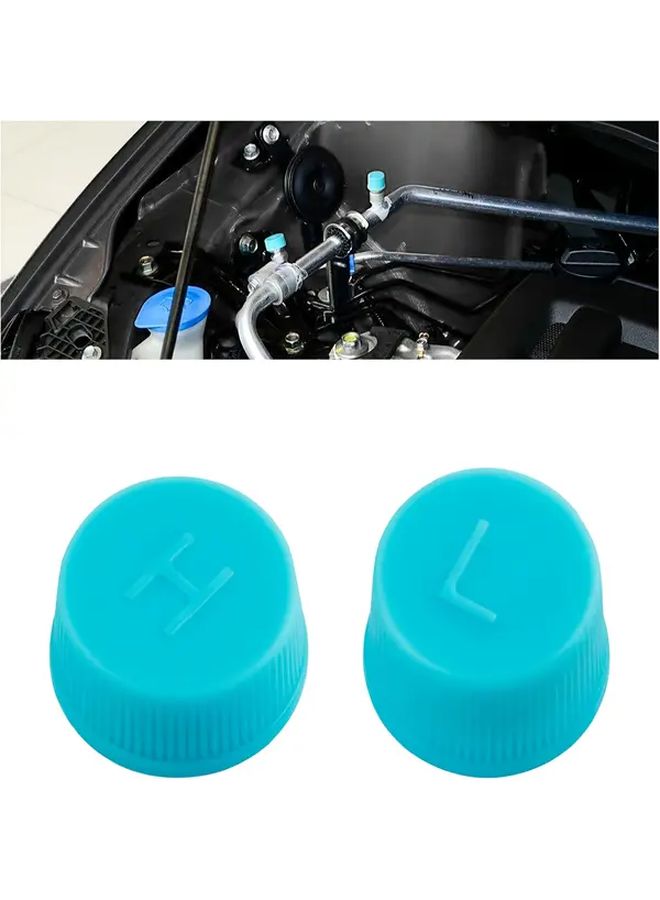2 Pcs Dust Proof Car AC Valve Covers with Gaskets For R134A Systems High Low Pressure - Image 1