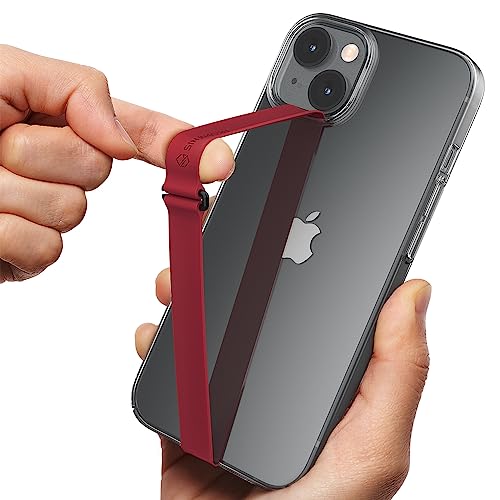 Sinjimoru CShaped Clip Finger Phone Grip Sinjimoru Silicone Cell Phone Strap for Phone Case with Clip as Phone Loop Holder for iPhone Case Samsung Phone Sinji Loop Clip Wine Red 200 - Image 1