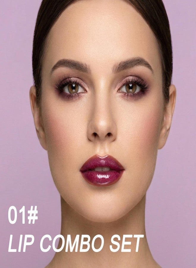 Jutqut Lip Kit with Moisturizing Lip Oil and Gradient Lip Liner Set, Nude Matte Lip Liner & Shiny Lip Plumper Gloss Lip Combo Set, Long Lasting Lightweight Natural Makeup Kit for Women, 01 - Image 2