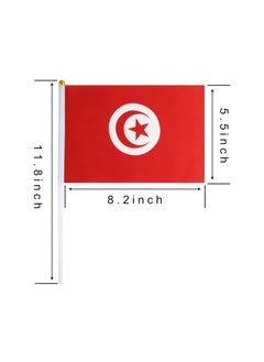 Flag of Tunisia, Tunisian Flag A5 Size, Pack Of 5 Pieces with Stick. - pzsku/ZD8E6D83C057E751DCC0FZ/45/_/1695145743/2635a15f-a297-48b7-b003-e46641d9d32a