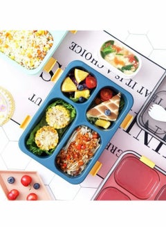 Excefore Bento Box, Leak Proof 4 Compartment Lunch Case Lunch Food Salad Containers Holder with Soup Bowl for Kids and Aldult  - Image 2