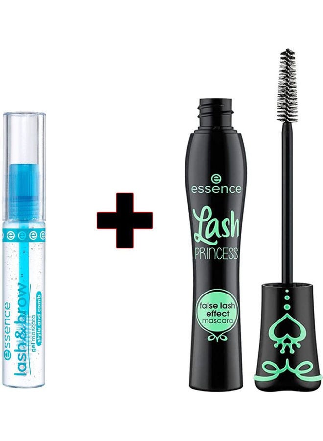 Essence Lash & Brow Gel Mascara + Lash Princess False Lash Mascara Black - Image 1