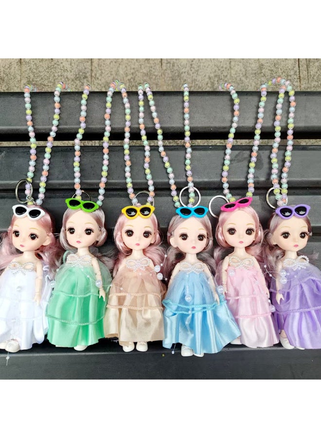 Light-Up Necklace Mermaid Wedding Dress Joint Necklace Barbie Doll Doll Pendant Jewelry Children's Toys