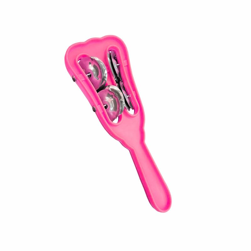 Plastic Majira Two line Music Instrument for kirtan, Bhajan, Mandir aarti (Pink, Pack of 1)