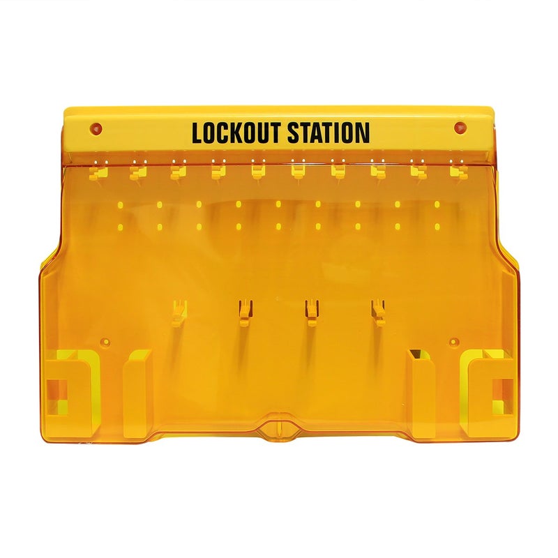 Wisamic Lockout Tagout Station with Cover, Includes 10 Key Different Padlocks, 2 Lockout Hasps, 24 Lockout Tags, 15-1/2 x 22 x 1-3/5 inch - Image 2