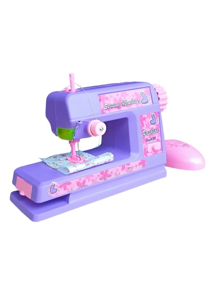 Premium Kids Sewing Machine Toy in Pink & Purple – Happy Little Masters Pretend Sewing Playset with Lights - Image 2