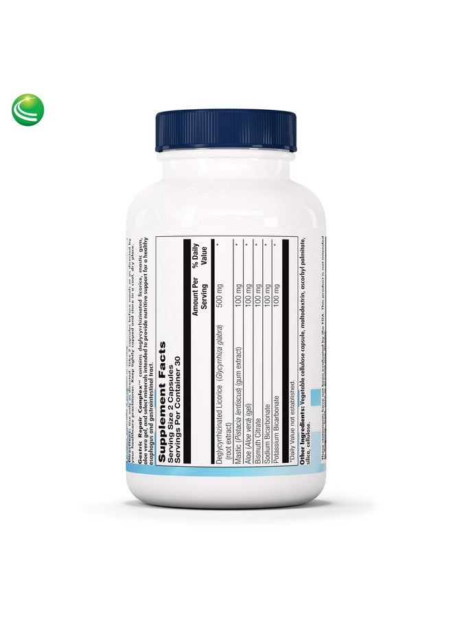 Nutra BioGenesis مركب دعم المعدة من نوترا بيوجينيسيس - مكمل عرق السوس DGL، مستخلص جذر عرق السوس منزوع الجلسيريزين لامتصاص أقصى، دعم الهضم مع صمغ الماستيك، الألوة و البزموت - 60 كبسولة - Image 2