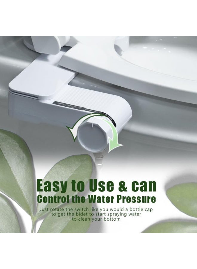 كيلا ملحق بيديه مرحاض غير كهربائي للمياه العذبة مع فوهة تنظيف ذاتية، ومقعد مرحاض للمياه العذبة، وتركيب سهل باليد اليمنى - Image 4