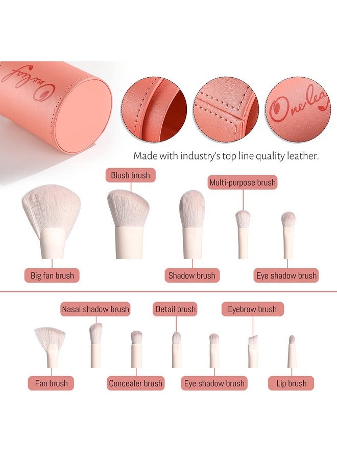 Oneleaf Makeup Brushes 12 Pcs Premium Synthetic Bristles Makeup Kitkabuki Foundation Blending Face Powder Blush Concealers Eye Shadows Brush Make Up Professional Brushes Set With Gift Box(Pink White) - Image 3