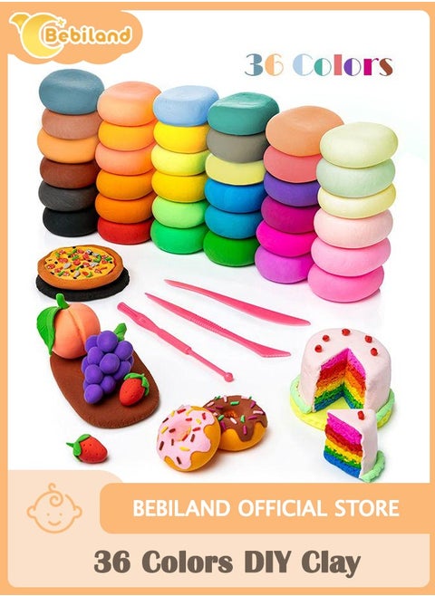 36 Colors DIY Plasticine for Kids Education, Super Light Modelling Clay Interactive Toy
