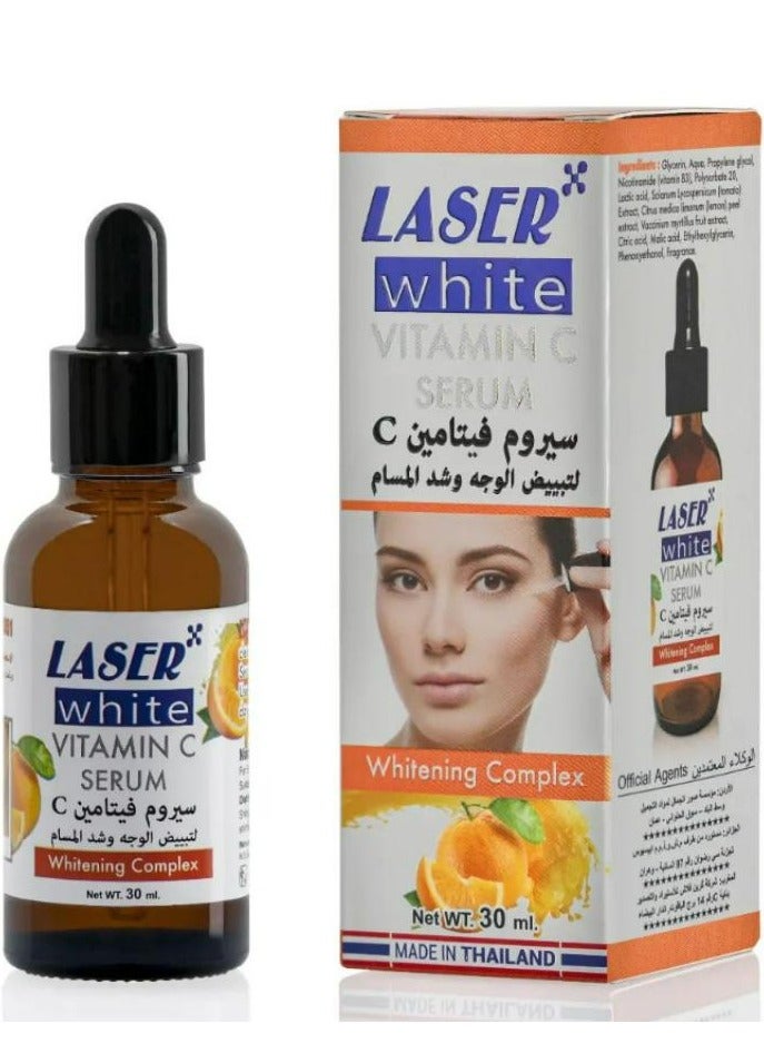 ليزر وايت سيروم فيتامين سي لتبيض وشد المسام 30 مل