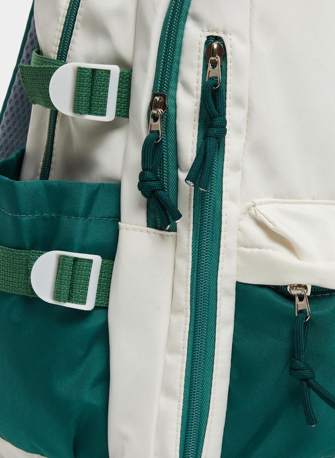 ستايلي حقيبة ظهر ستيلي بسحاب وجيوب متباينة - Image 4