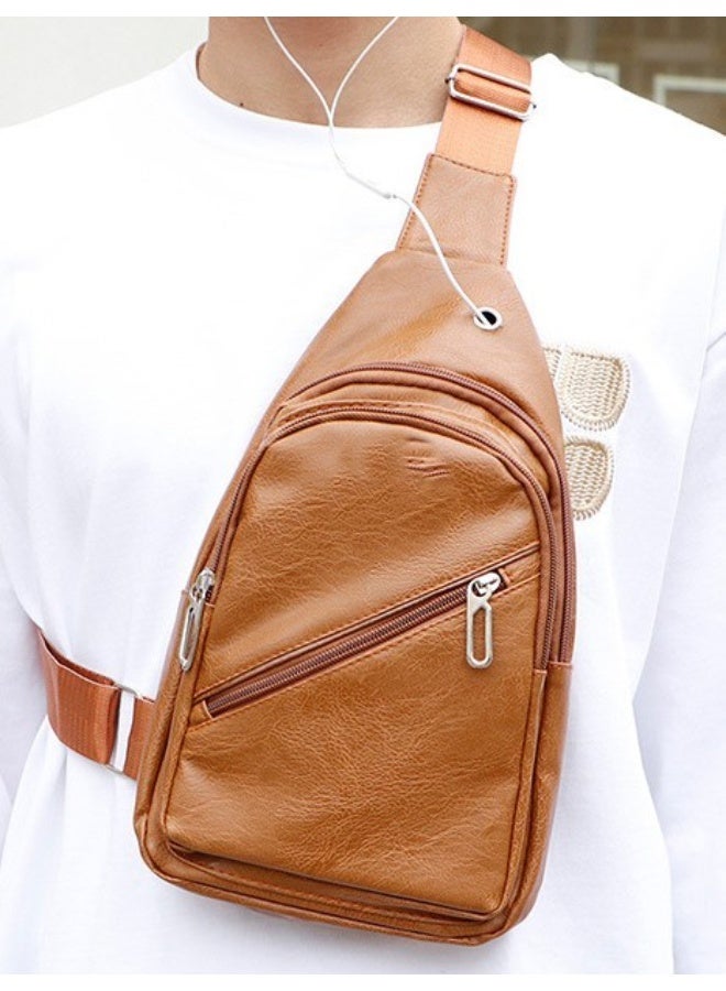 كيفية حقيبة كروس بودي عصرية للرجال مصنوعة من الجلد الناعم من - Image 2