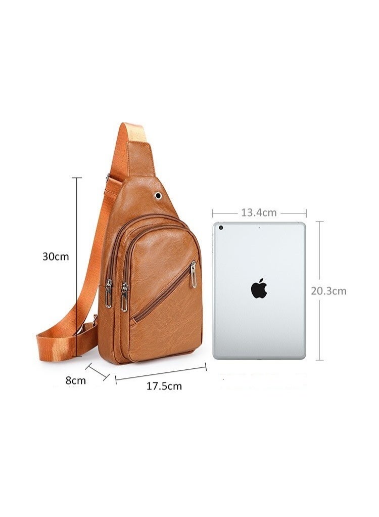 كيفية حقيبة كروس بودي عصرية للرجال مصنوعة من الجلد الناعم من - Image 3