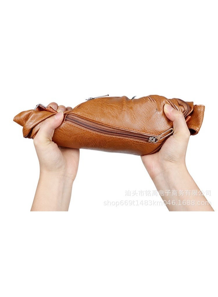 كيفية حقيبة كروس بودي عصرية للرجال مصنوعة من الجلد الناعم من - Image 4