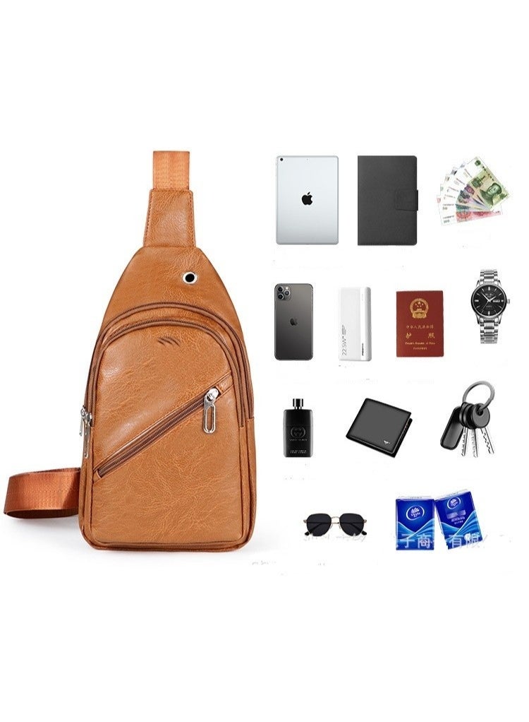 كيفية حقيبة كروس بودي عصرية للرجال مصنوعة من الجلد الناعم من - Image 5