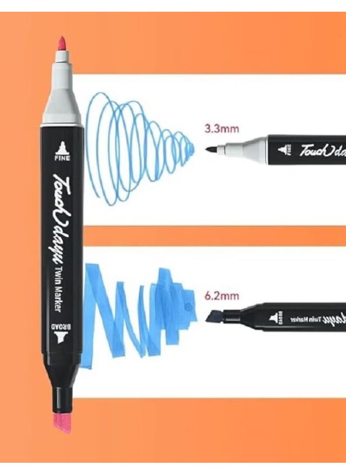 Touch Five 24 Colors Dual Drawing Pen, Black