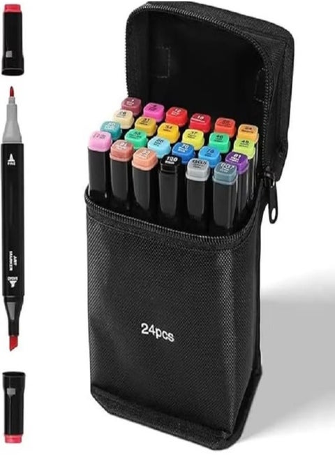 Touch Five 24 Colors Dual Drawing Pen, Black