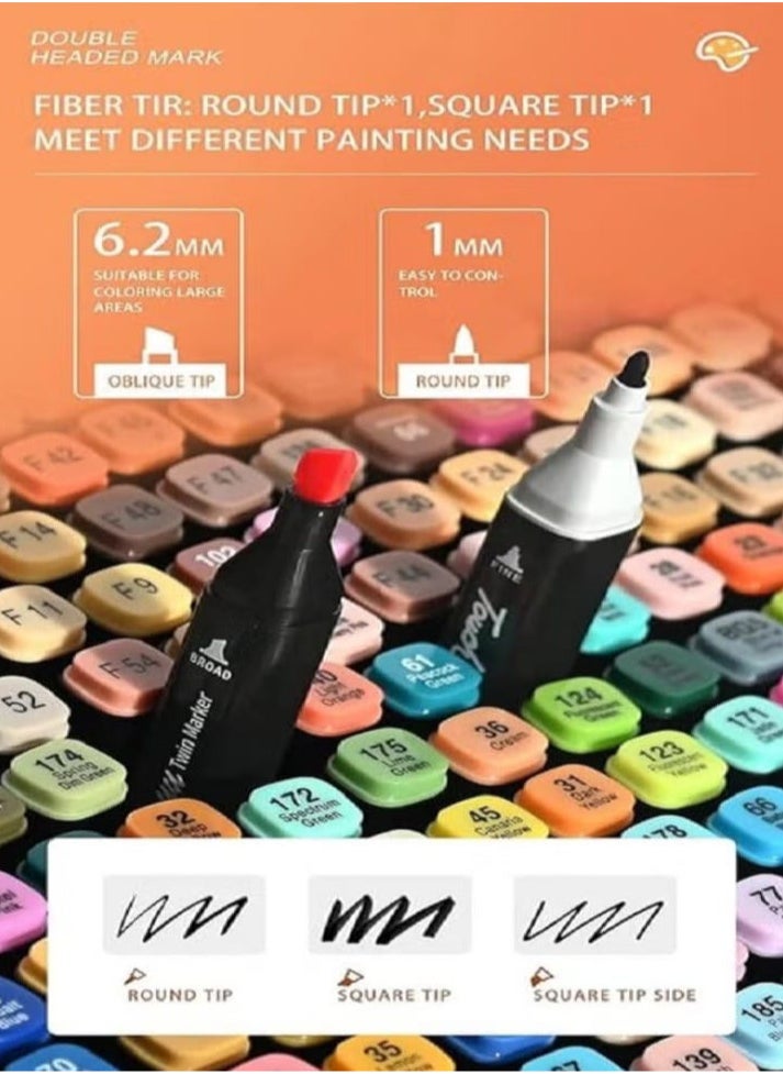 Touch Five 24 Colors Dual Drawing Pen, Black