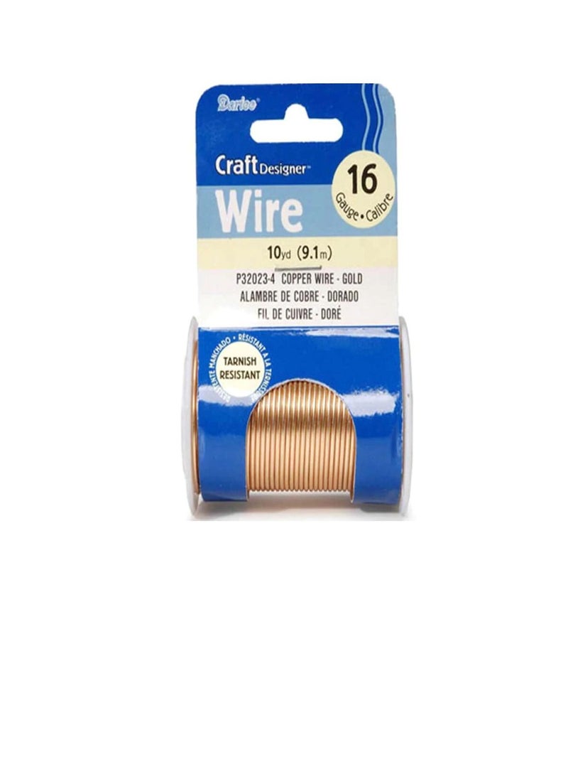 Darice Craft Wire 16 Gauge Gold 10 yards  - Image 3