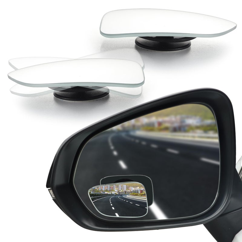 LivTee Blind Spot Car Mirror HD Glass Frameless Convex Side Mirror Blindspot Wide Angle Rear View Mirrors for SUVs Trucks and RVs Car Accessories