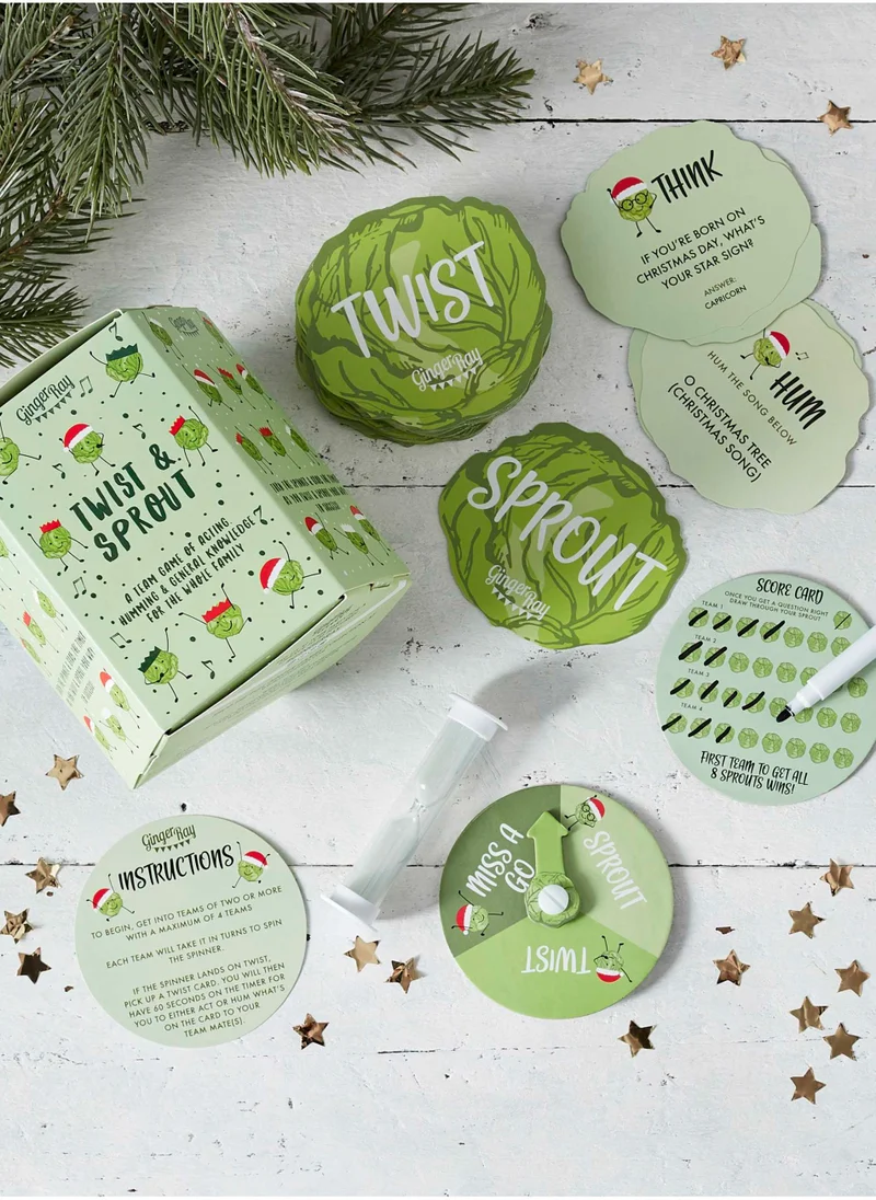 جينجر راي Twist & Sprout Christmas Family Party Game