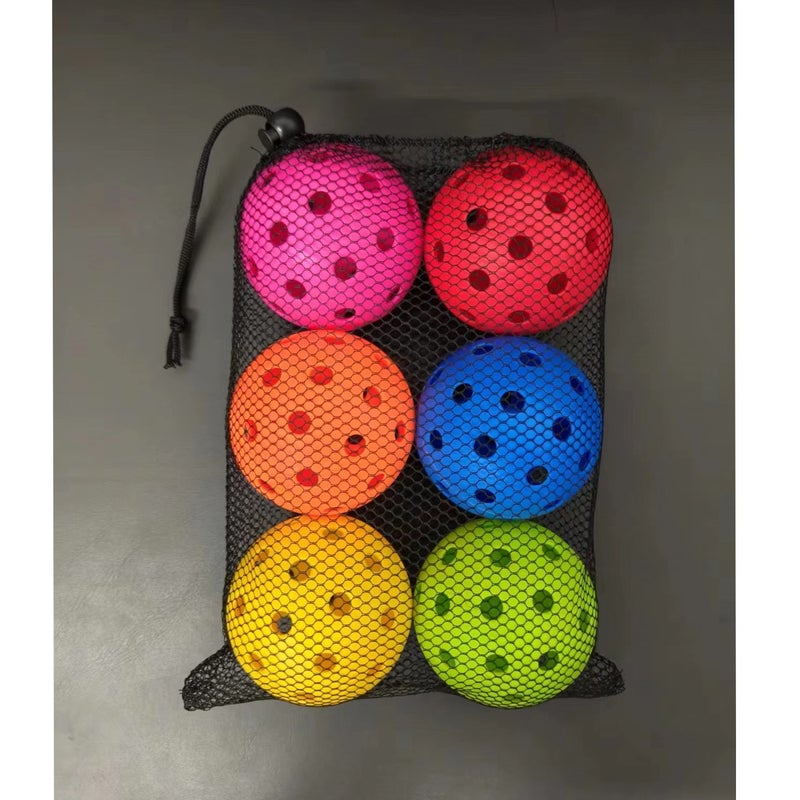 Generic Professional Glow Pickleball 40-Hole Gift Box Set 6 color [mesh bag]]
