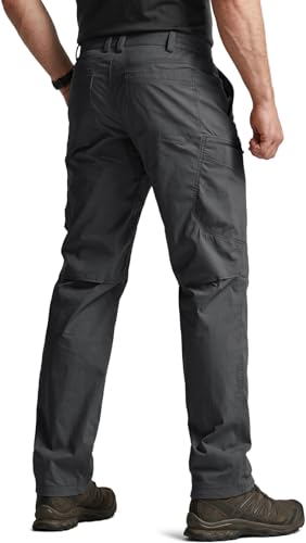 CQR Mens Quick Dry Tactical Pants Water Resistant Outdoor Pants Lightweight Stretch Cargo Work Hiking Pants Runyon Cargo Pants Charcoal 34W x 32L - Image 3