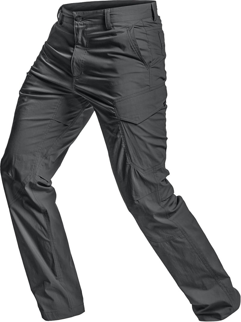 CQR Mens Quick Dry Tactical Pants Water Resistant Outdoor Pants Lightweight Stretch Cargo Work Hiking Pants Runyon Cargo Pants Charcoal 34W x 32L - Image 2