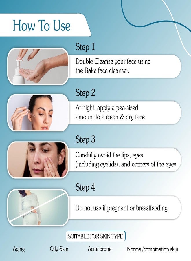 BAKE 0.6% Retinol Face Serum with Multi Peptides for Anti Aging,Reduces Fine Lines & Wrinkles | Mid Strength Serum | 30ml - Image 5