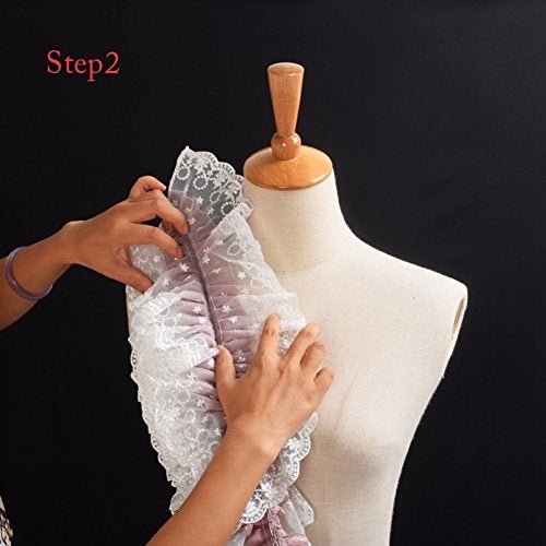 BLESSUME 1pc Lace Renaissance Neck Ruffle Collar (15.5") - Image 3